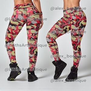 Zumba Pretty Powerful Leggings Mell-Oh Yellow Size S (E014)